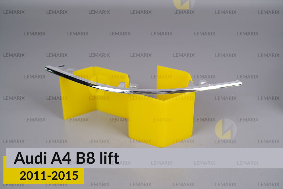 Хромована декоративна маска середня Audi A4 B8 (2011-2015) рест права