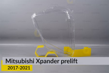 Стекло фары Mitsubishi Xpander (2017-2021) дорест левое