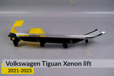 Хромована декоративна маска середня VW Volkswagen Tiguan Xenon (2021-2023) рест права