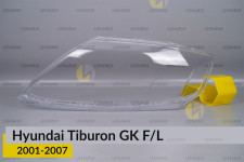 Скло фари Hyundai Tiburon GK F/L (2001-2007) ліве