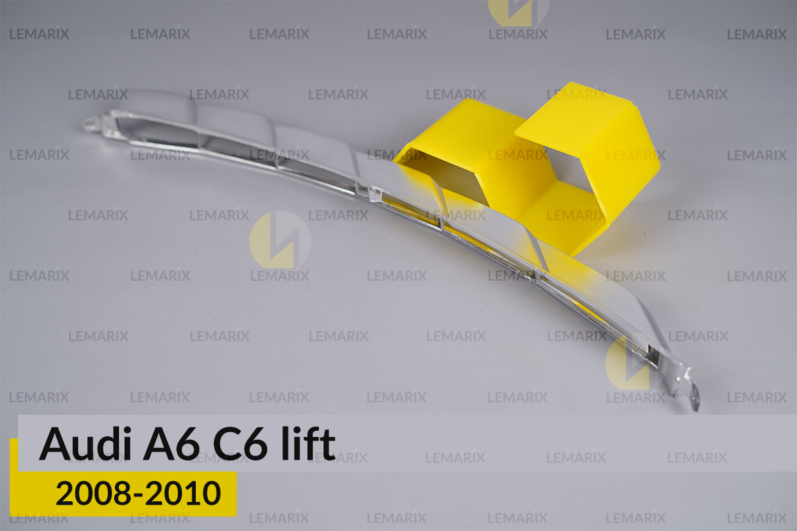 Хромована декоративна маска верхня Audi A6 C6 (2008-2010) рест права