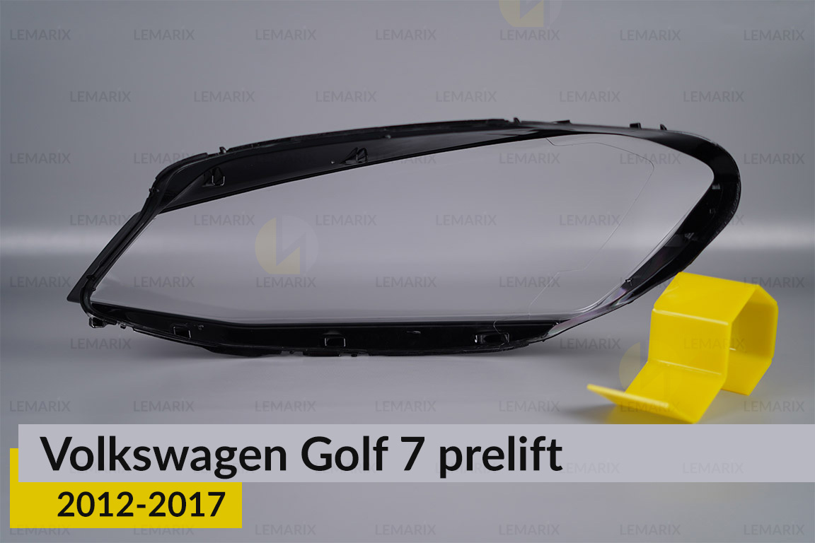 Скло фари VW Volkswagen Golf 7 (2012-2017) полоски дорест праве