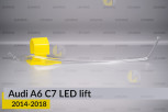 Світловод фари Audi A6 C7 LED (2014-2018) рест нижній правий