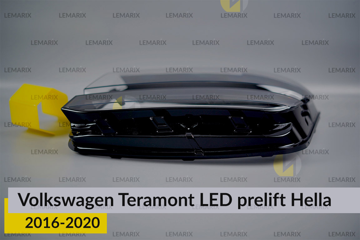 Скло фари VW Volkswagen Teramont LED Hella (2016-2020) дорест ліве
