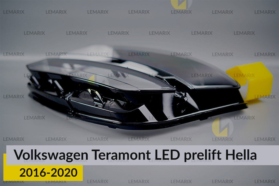Скло фари VW Volkswagen Teramont LED Hella (2016-2020) дорест ліве