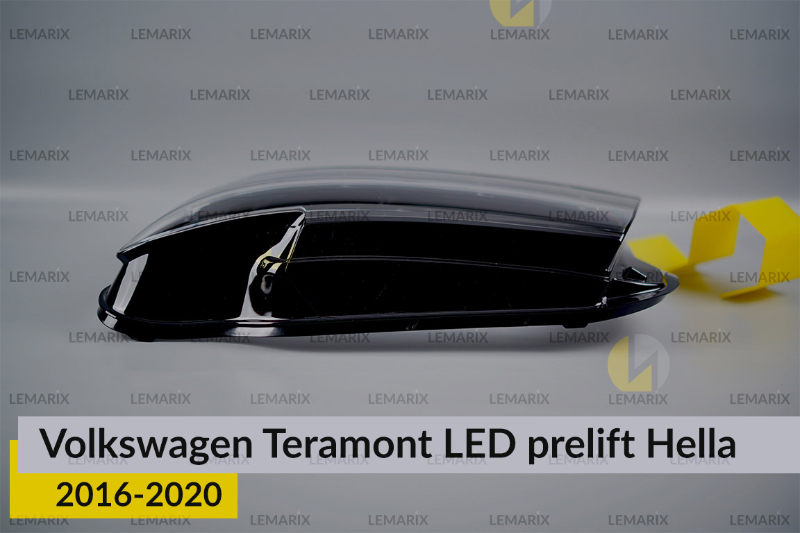 Скло фари VW Volkswagen Teramont LED Hella (2016-2020) дорест ліве