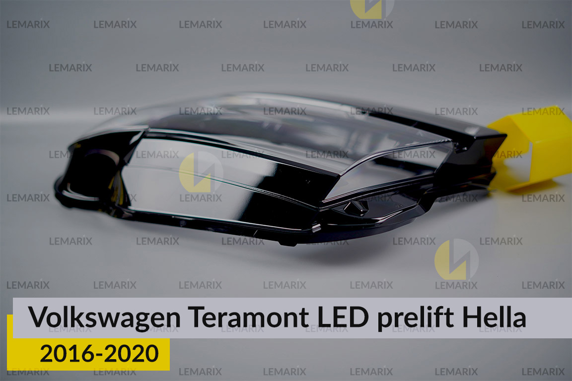 Скло фари VW Volkswagen Teramont LED Hella (2016-2020) дорест ліве