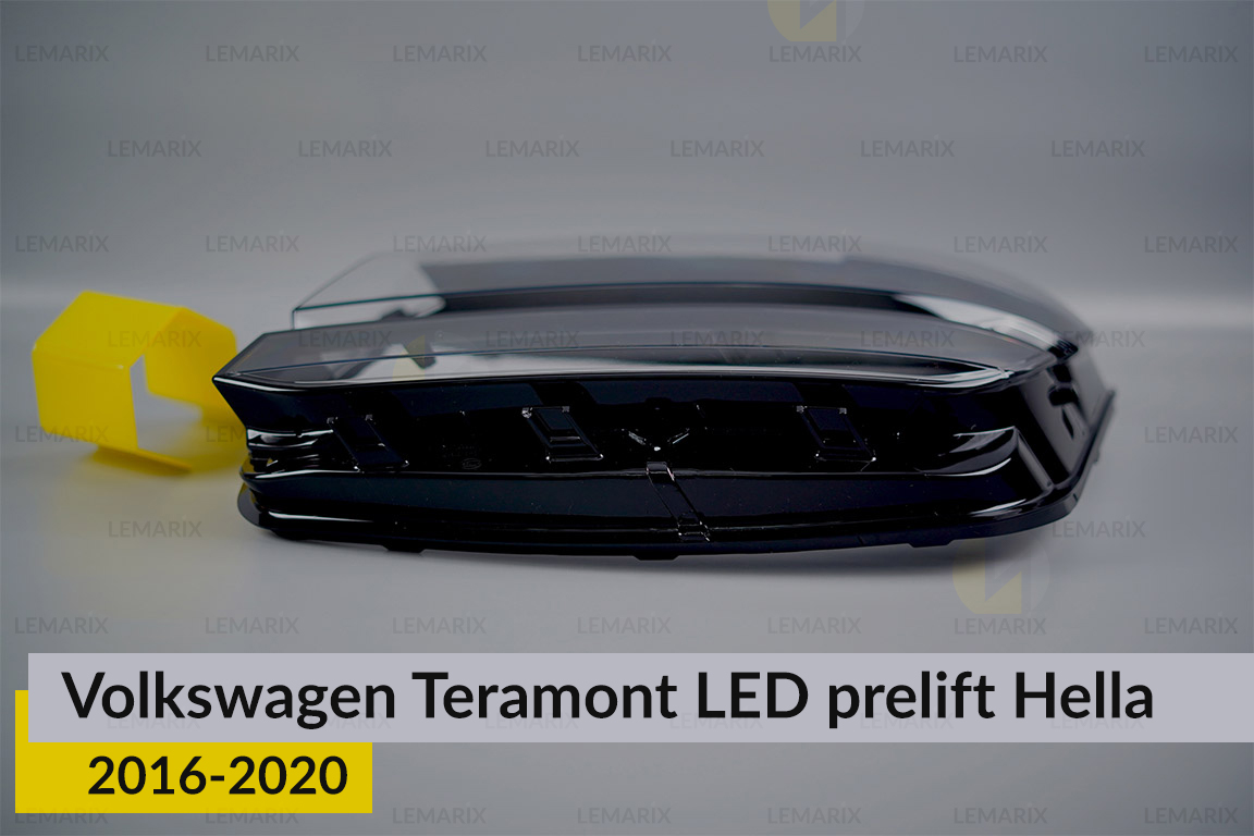 Скло фари VW Volkswagen Teramont LED Hella (2016-2020) дорест ліве