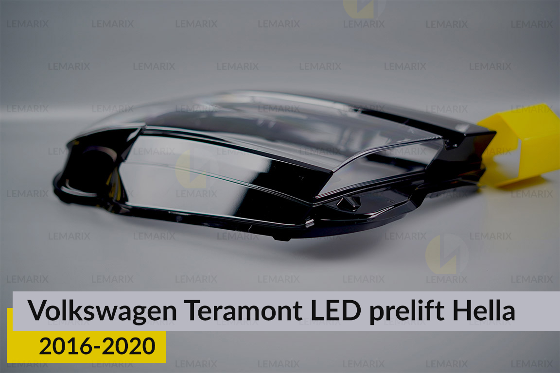 Скло фари VW Volkswagen Teramont LED Hella (2016-2020) дорест ліве