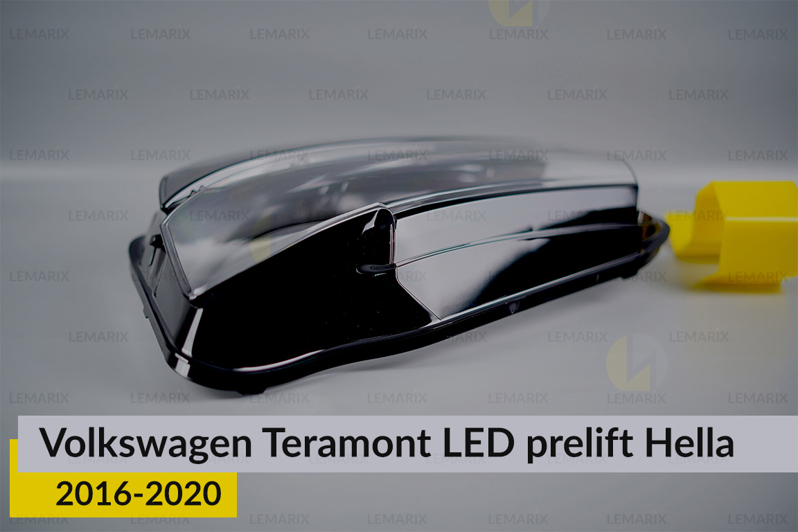 Скло фари VW Volkswagen Teramont LED Hella (2016-2020) дорест ліве