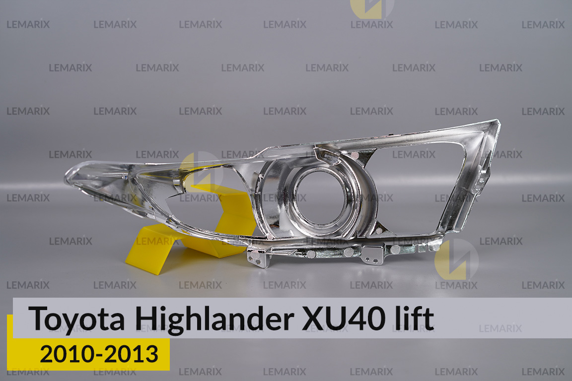 Хромована декоративна маска Toyota Highlander XU40 (2010-2013) рест ліва