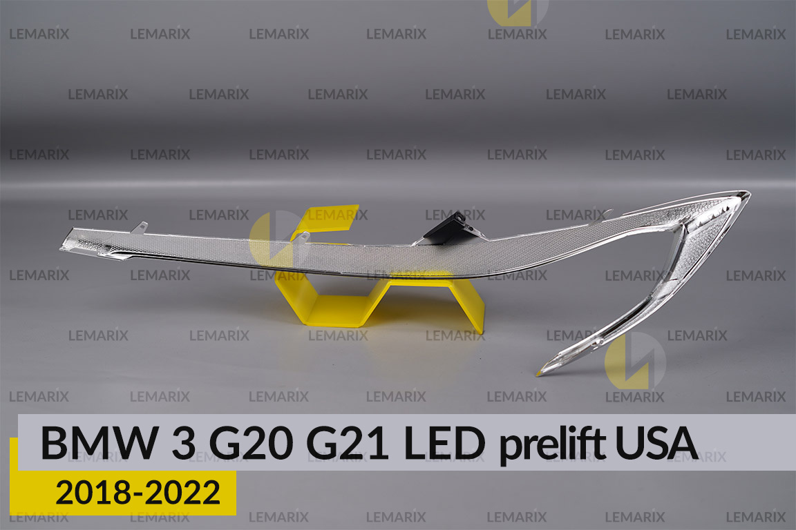 Хромована декоративна маска верхня BMW 3 G20 G21 LED USA (2018-2022) дорест права