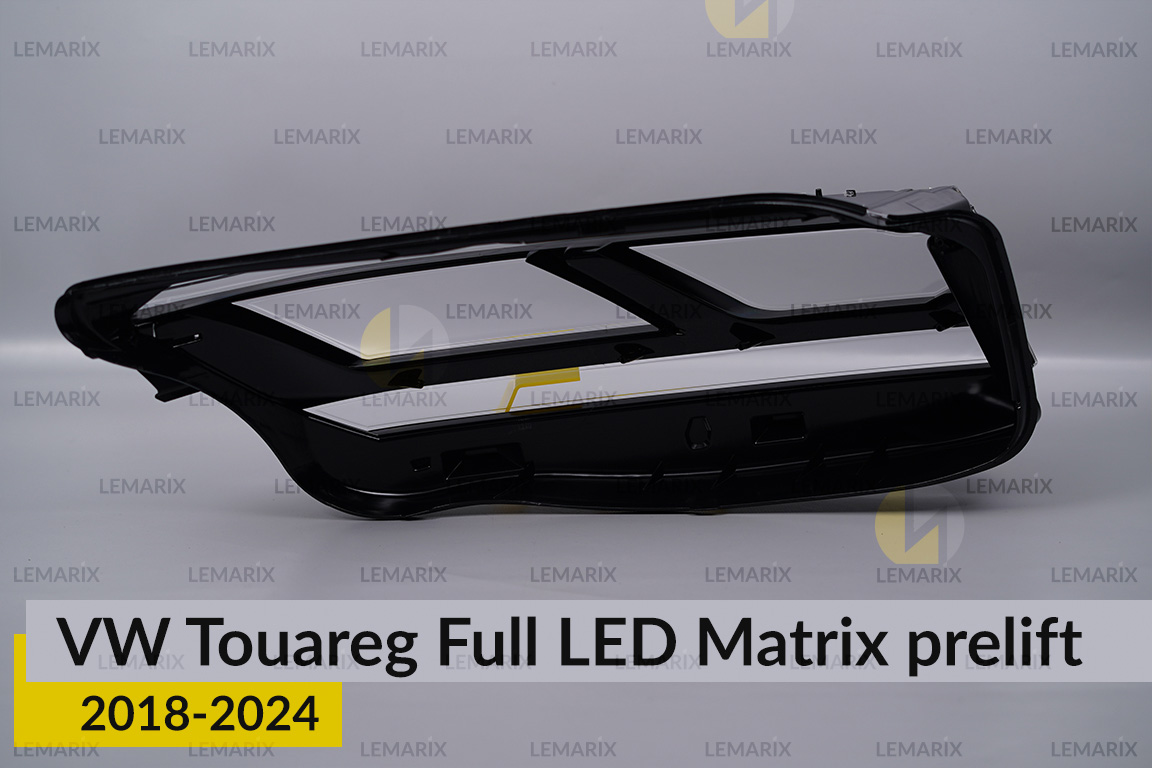 Скло фари VW Volkswagen Touareg Full LED Matrix (2018-2024) дорест ліве