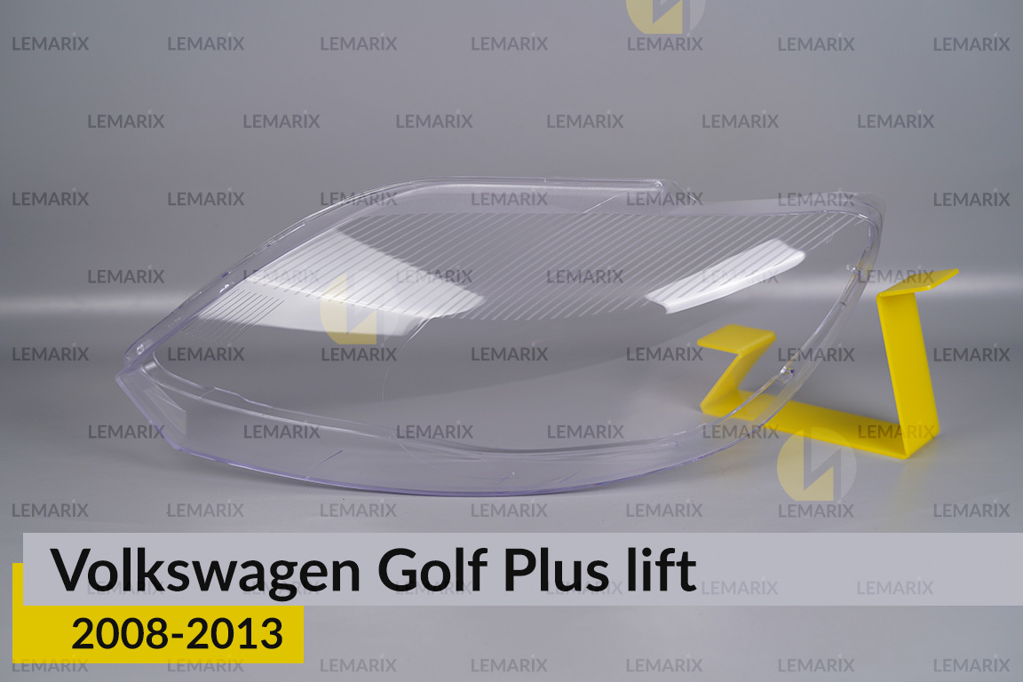Скло фари VW Volkswagen Golf Plus (2008-2013) рест ліве