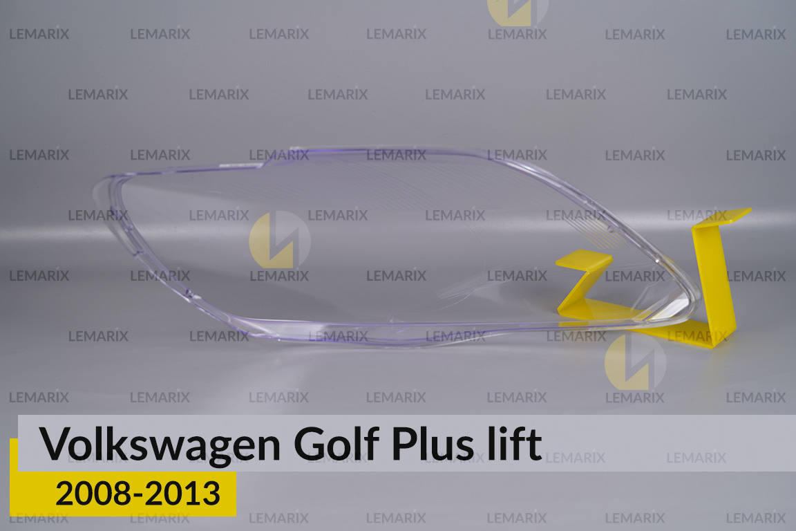 Скло фари VW Volkswagen Golf Plus (2008-2013) рест ліве