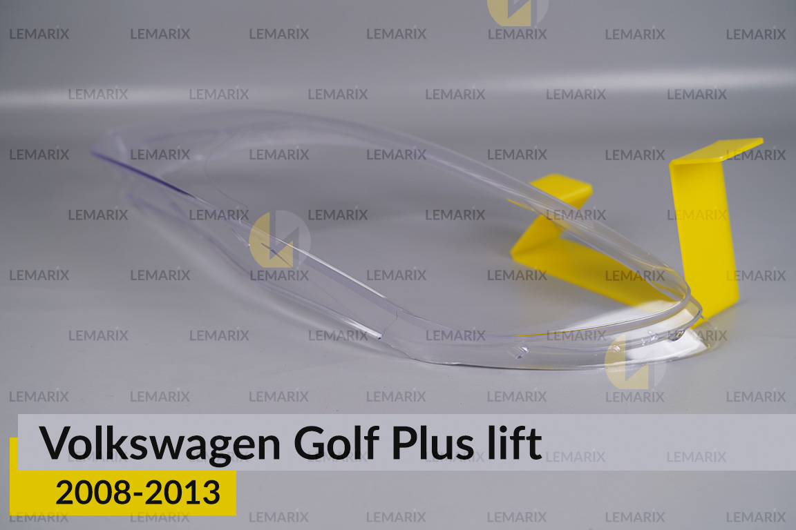 Скло фари VW Volkswagen Golf Plus (2008-2013) рест ліве