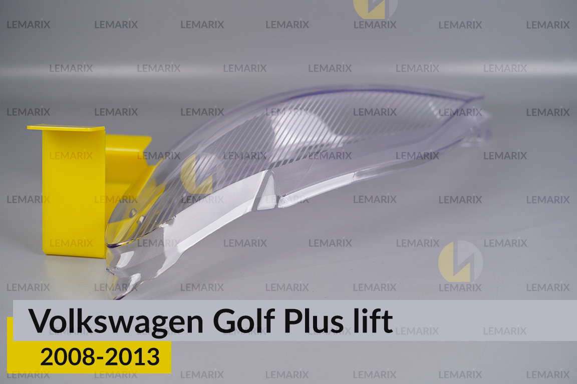 Скло фари VW Volkswagen Golf Plus (2008-2013) рест ліве