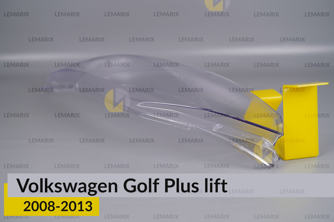 Скло фари VW Volkswagen Golf Plus (2008-2013) рест ліве