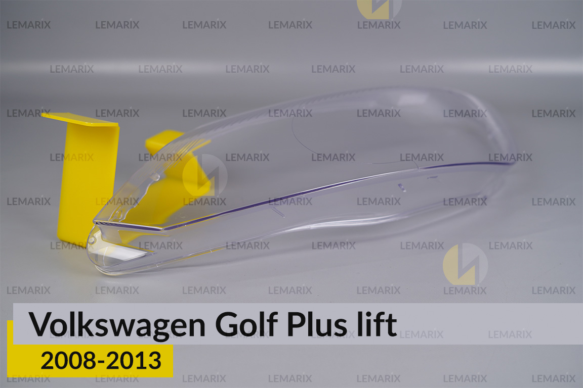 Скло фари VW Volkswagen Golf Plus (2008-2013) рест ліве