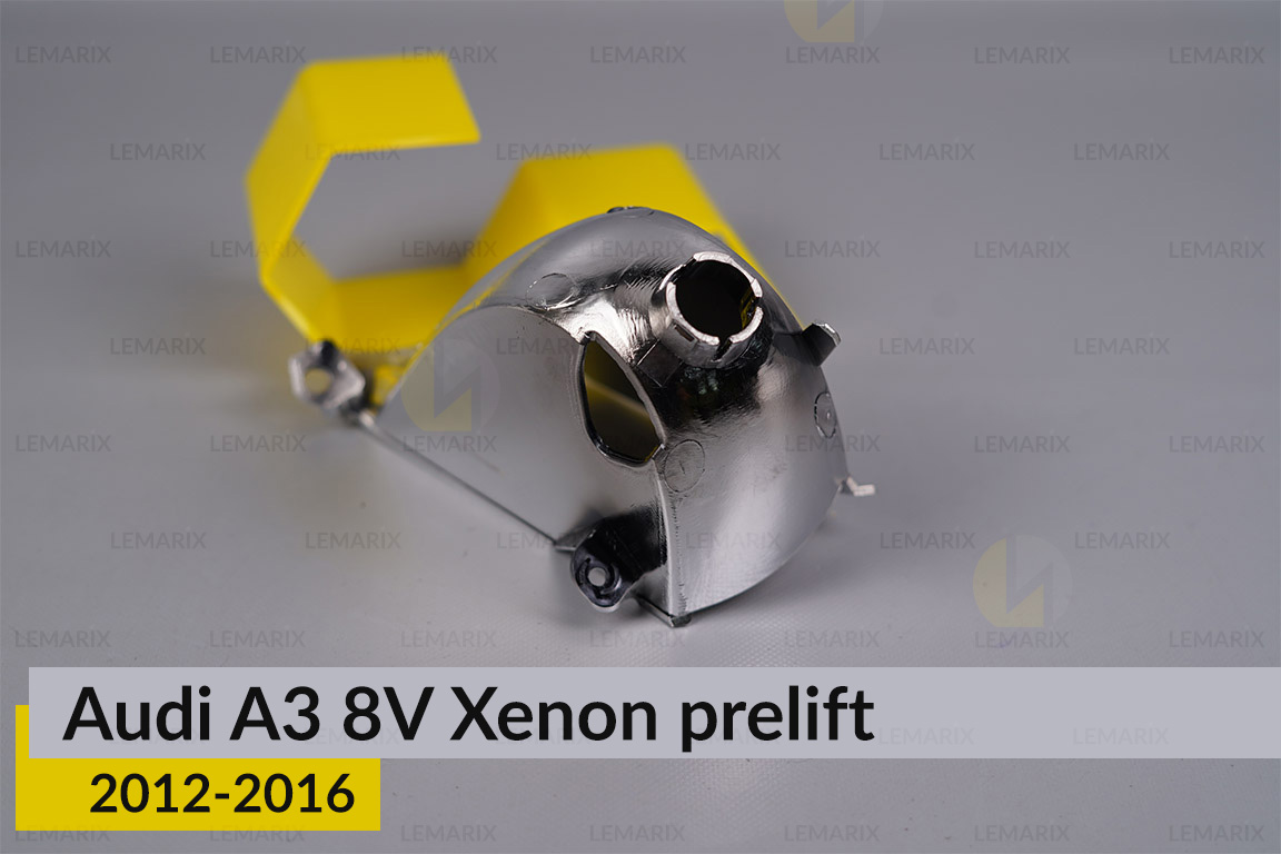 Хромована маска світлорозсіювача Audi A3 8V Xenon (2012-2016) дорест ліва