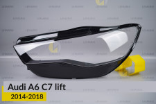 Скло фари Audi A6 C7 (2014-2018) рест ліве