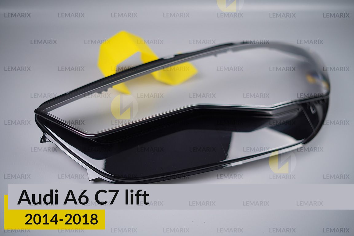 Скло фари Audi A6 C7 (2014-2018) рест ліве