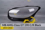 Скло фари Mercedes-Benz AMG-Class GT 190 C/R Black (2014-2022) ліве