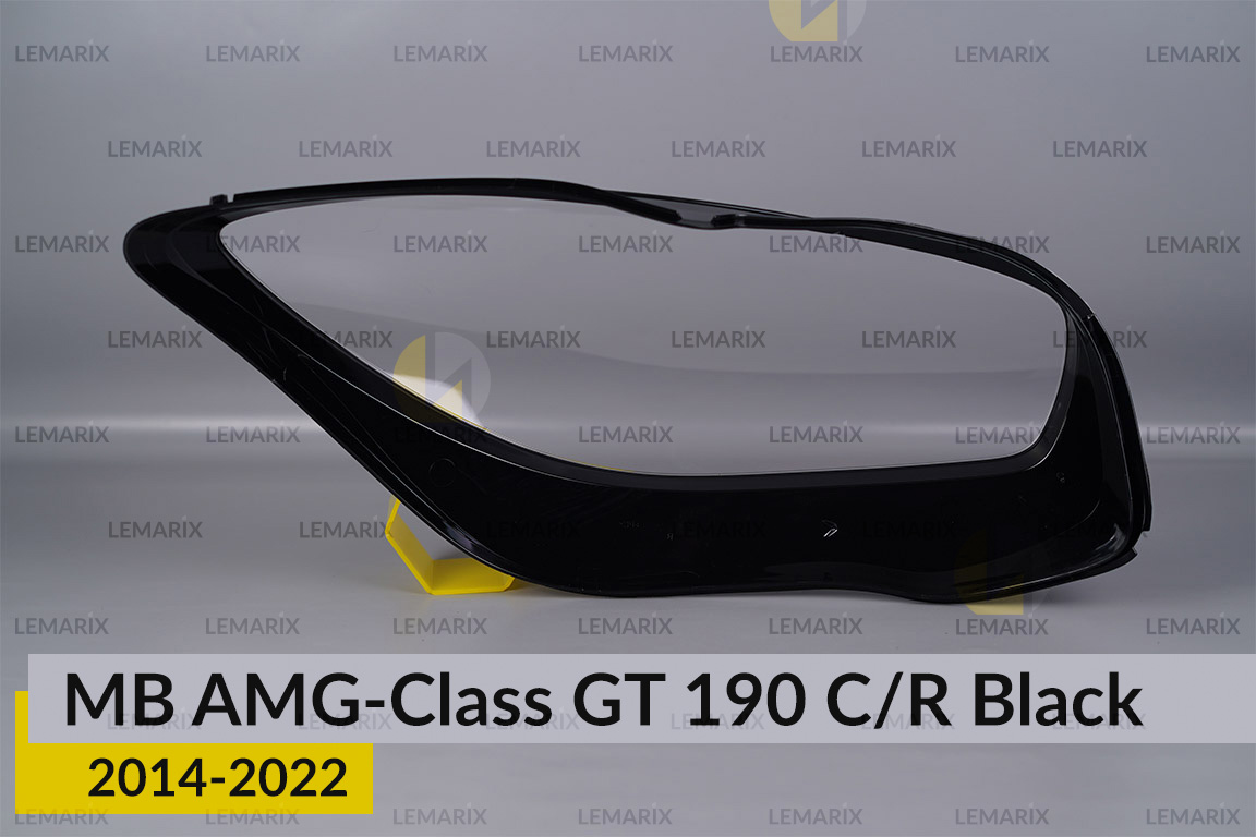 Скло фари Mercedes-Benz AMG-Class GT 190 C/R Black (2014-2022) ліве