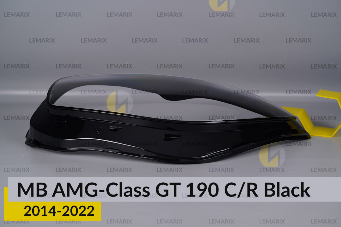 Скло фари Mercedes-Benz AMG-Class GT 190 C/R Black (2014-2022) ліве