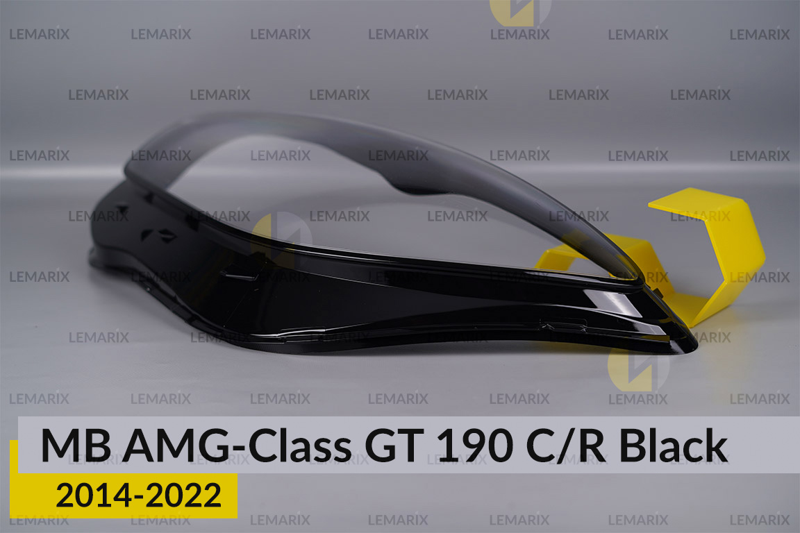 Скло фари Mercedes-Benz AMG-Class GT 190 C/R Black (2014-2022) ліве