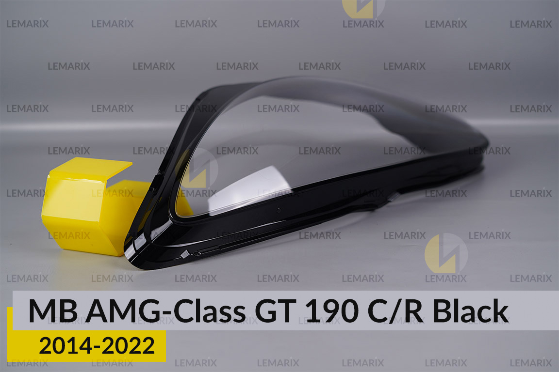 Скло фари Mercedes-Benz AMG-Class GT 190 C/R Black (2014-2022) ліве