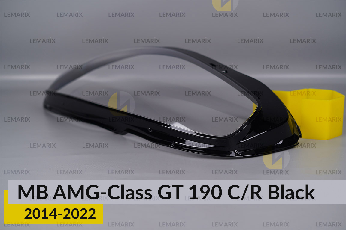Скло фари Mercedes-Benz AMG-Class GT 190 C/R Black (2014-2022) ліве
