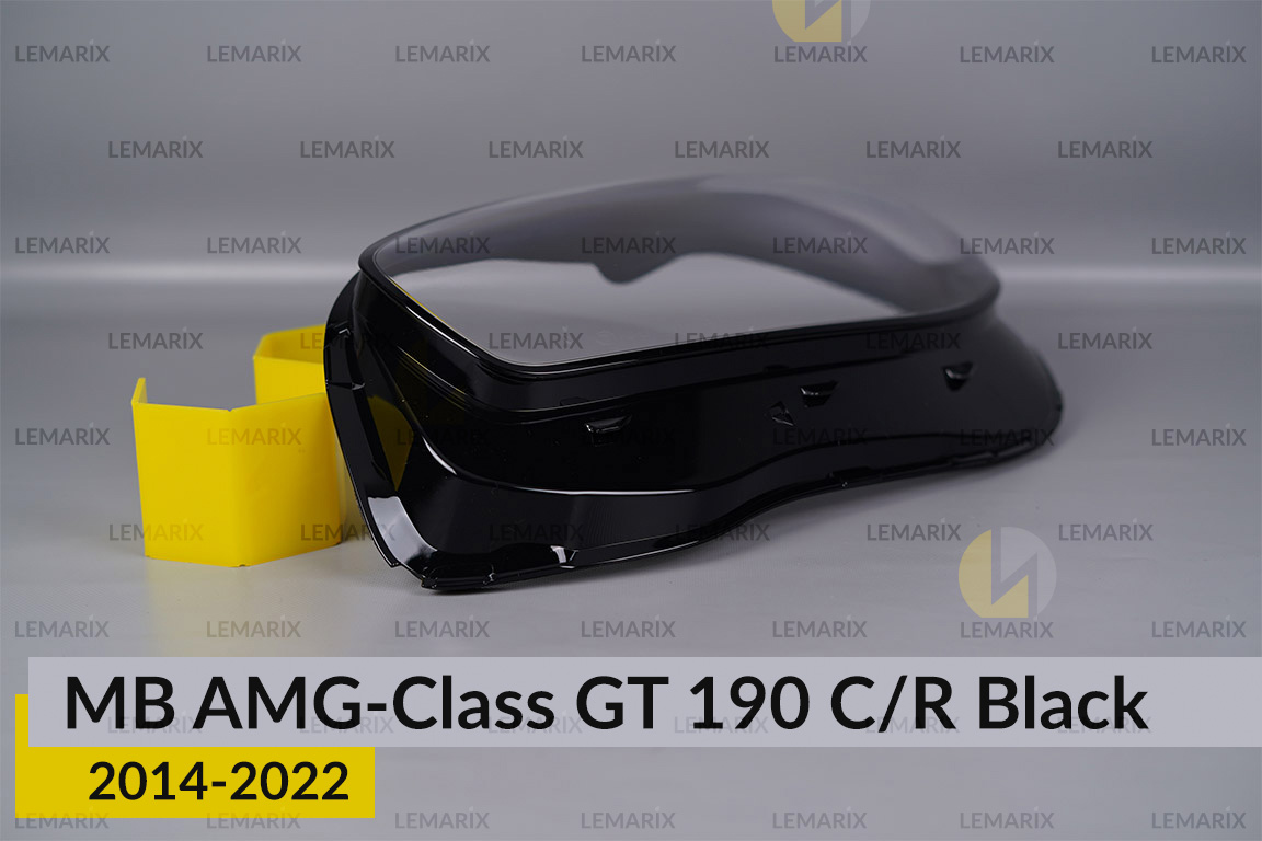 Скло фари Mercedes-Benz AMG-Class GT 190 C/R Black (2014-2022) ліве