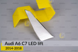 Хромована декоративна планка Audi A6 C7 LED (2014-2018) рест права