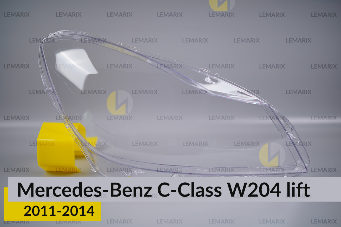 Скло фари Mercedes-Benz C-Class W204 (2011-2014) рест праве