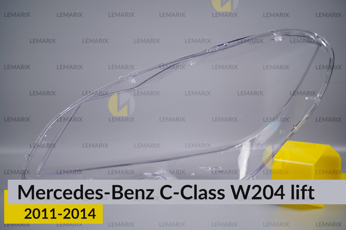 Скло фари Mercedes-Benz C-Class W204 (2011-2014) рест праве
