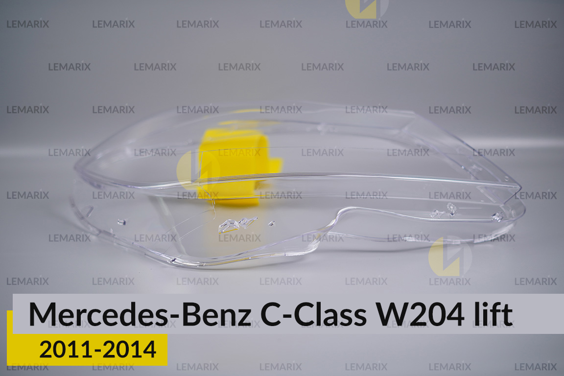 Скло фари Mercedes-Benz C-Class W204 (2011-2014) рест праве