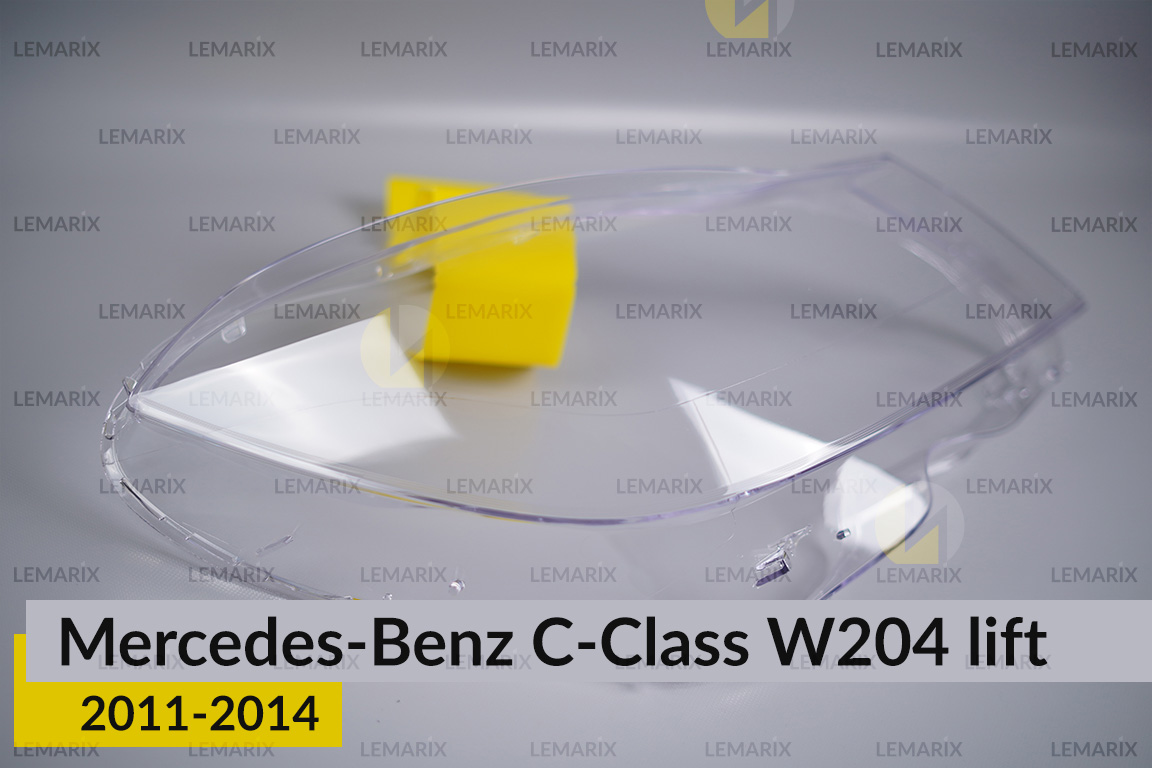 Скло фари Mercedes-Benz C-Class W204 (2011-2014) рест праве