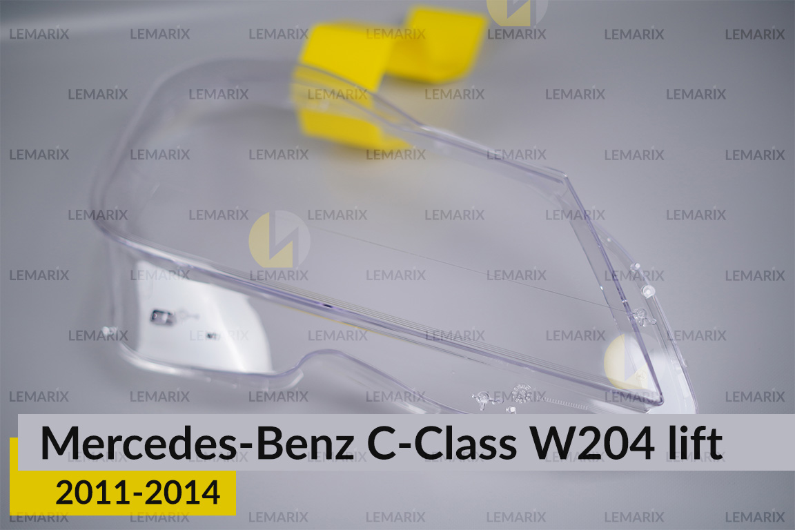 Скло фари Mercedes-Benz C-Class W204 (2011-2014) рест праве