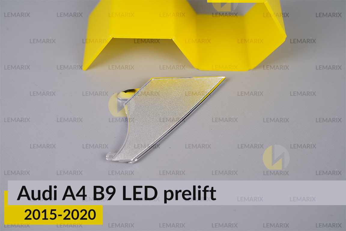 Хромована декоративна маска нижня Audi A4 B9 LED (2015-2020) дорест ліва