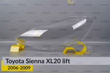 Скло фари Toyota Sienna XL20 (2006-2009) рест ліве