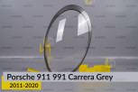 Стекло фары Porsche 911 991 Carrera Grey (2011-2020) левое
