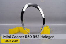 Хромована маска Mini Cooper R50 R52 R53 Halogen (2002-2006) права