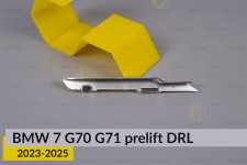 Хромована декоративна маска внутрішня DRL BMW 7 G70 G71 (2023-2025) дорест ліва