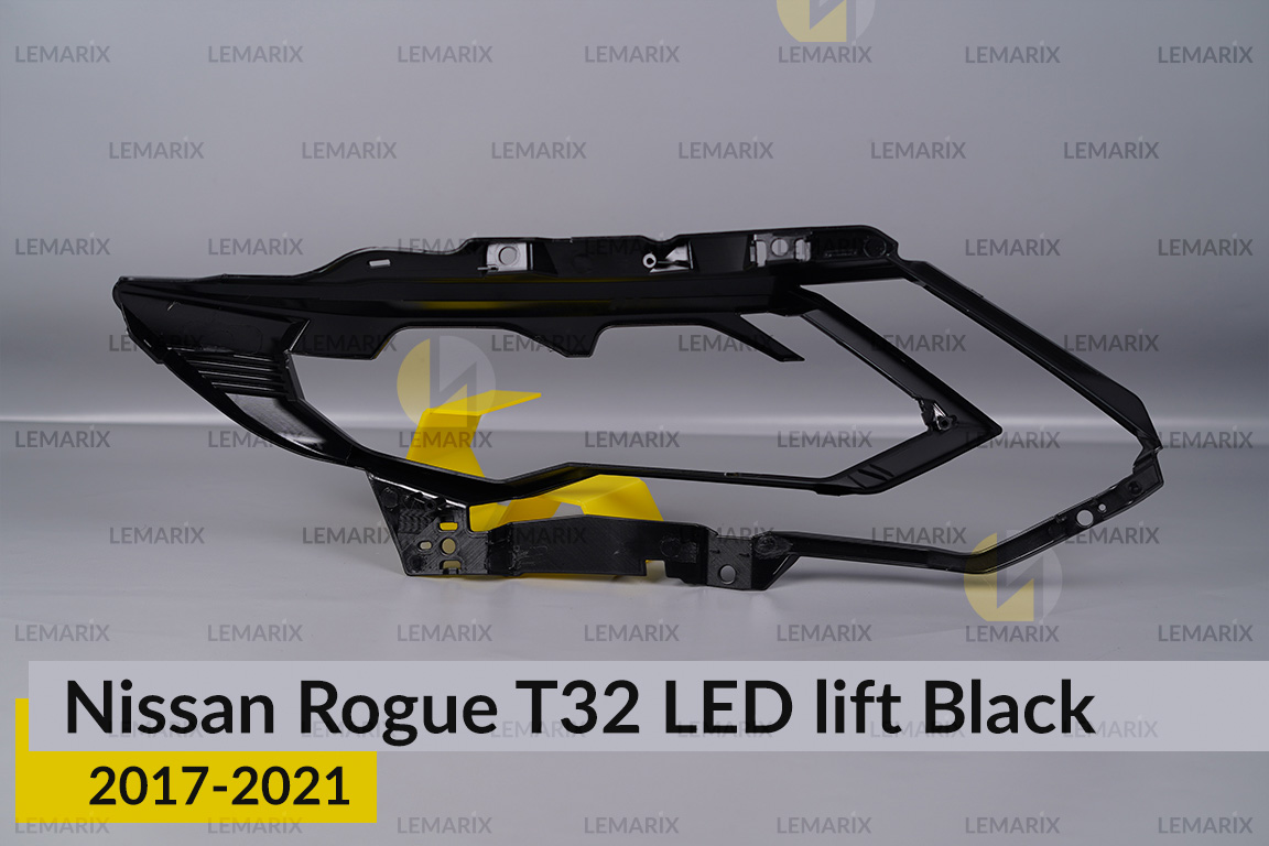 Декоративна маска зовнішня Nissan Rogue T32 LED Black (2017-2021) рест ліва