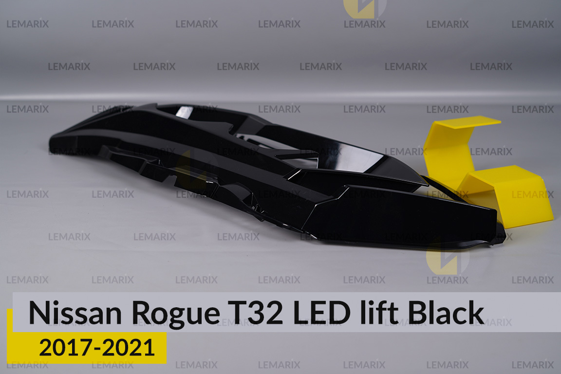 Декоративна маска зовнішня Nissan Rogue T32 LED Black (2017-2021) рест ліва