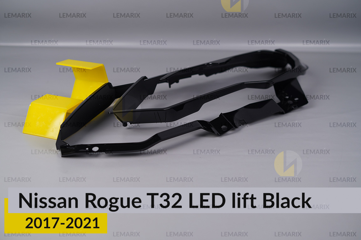 Декоративна маска зовнішня Nissan Rogue T32 LED Black (2017-2021) рест ліва