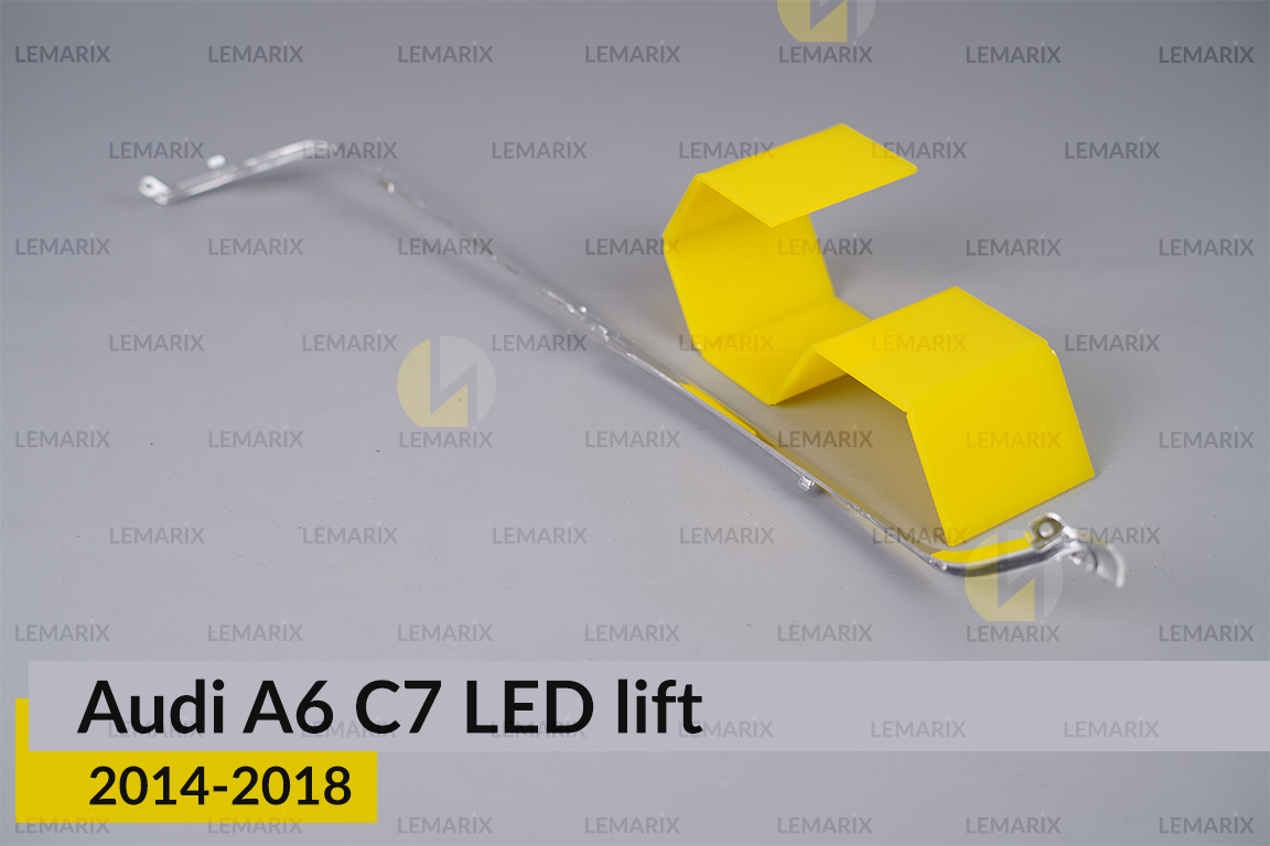 Хромована декоративна маска нижня Audi A6 C7 LED (2014-2018) рест ліва