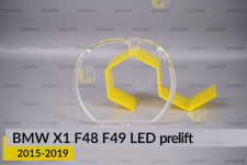 Кільце світловод фари BMW X1 F48 F49 LED (2015-2019) дорест велике зовнішнє праве