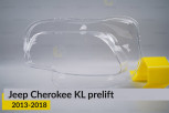 Скло фари Jeep Cherokee KL (2013-2018) дорест ліве